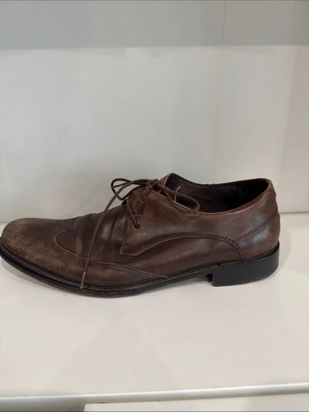 John Varvatos - Classic Brown Leather Men's Dress Shoes